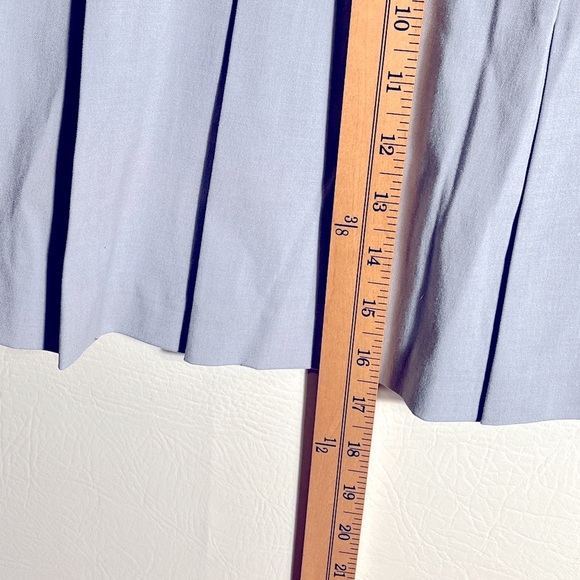 UNIQLO Heather Pleated Mini Skirt Light Blue Large - Picture 5 of 8